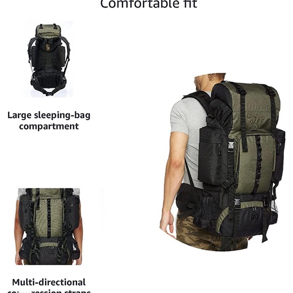 Amazon Basics Internal Frame Hiking Backpack with Rainfly Going Cheap. - Picture 2 of 7